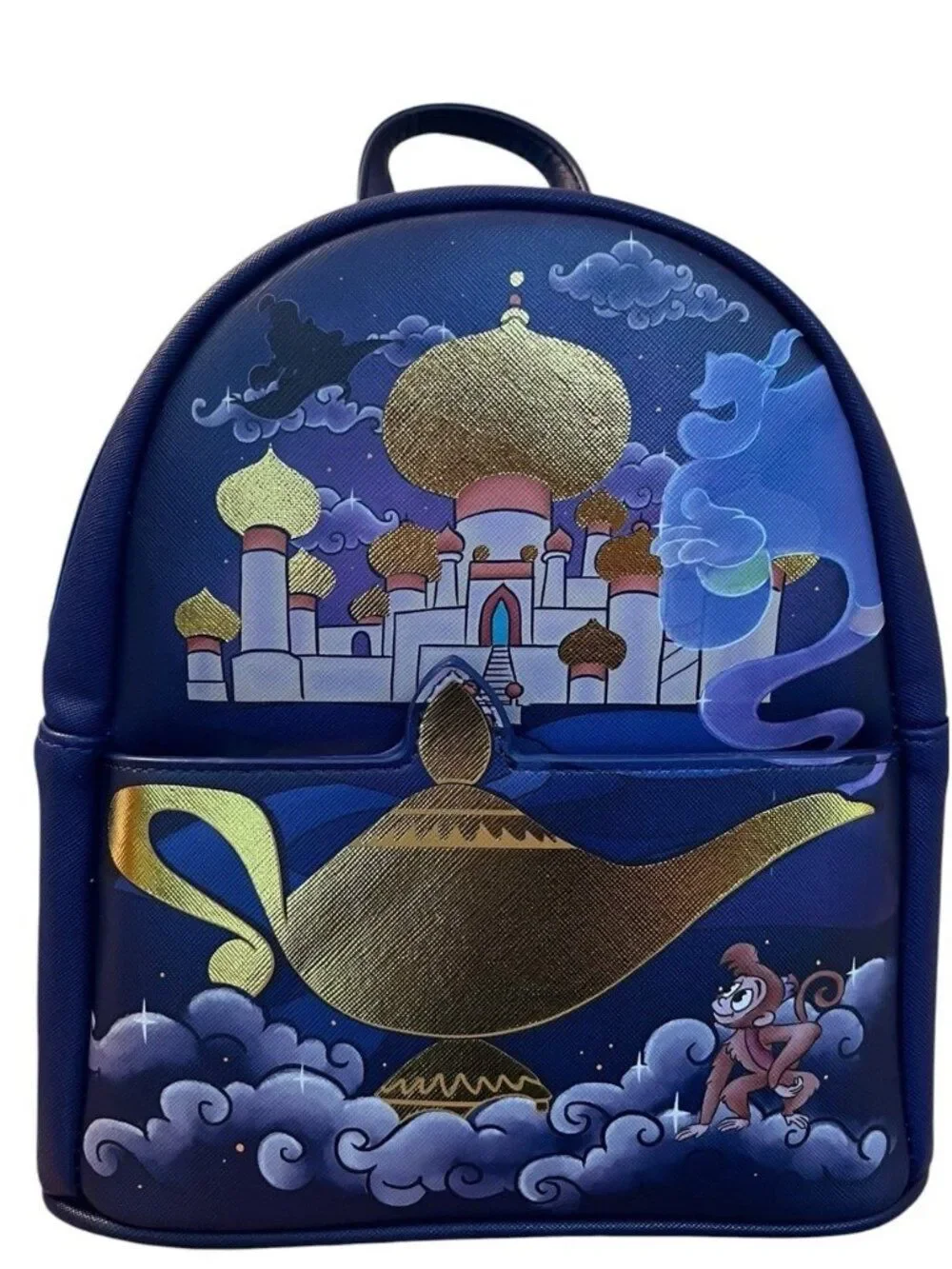 Loungefly Disney Aladdin Princess Jasmine Castle Abu Mini Backpack Genie Lamp